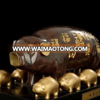 Hot sale Chinese zodiac decor bronze pig statue for sale